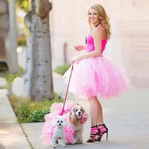 Lolita Style Pink Puffy Tulle Skirt For Women Elastic Puffy Mini Tutu Skirt Lovely Girls Midi Skirts Custom Made Women Clothing