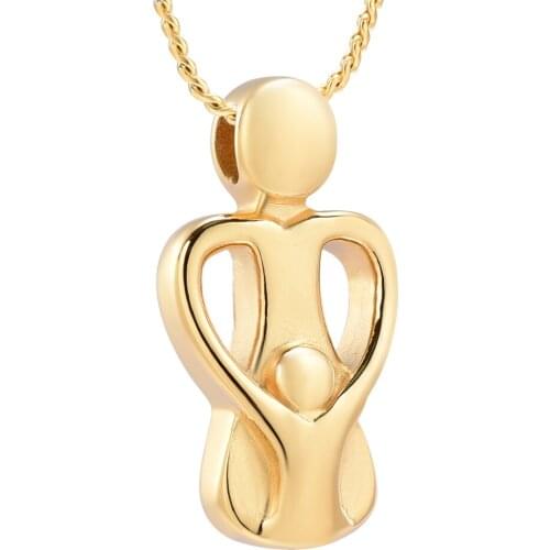 Mother and Child Cremation Jewelry for Ashes Holder Forever Love Keepsake Jewelry Memorial Urn Necklace Pendant For Women/Men