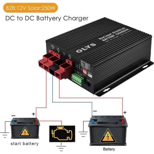 12V/30A DC To DC Charger Automatic Solar Battery Charger Bluetooth MPPT Solar Charger For RVs, Campers, Ships