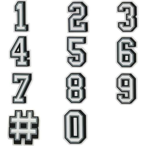 1pcs PVC Shoe Charms Croc 1-9 Number JIBZ Cartoon Shoe Accessories Buckle Decorations DIY Letter Shoe Charm for Kid Gift