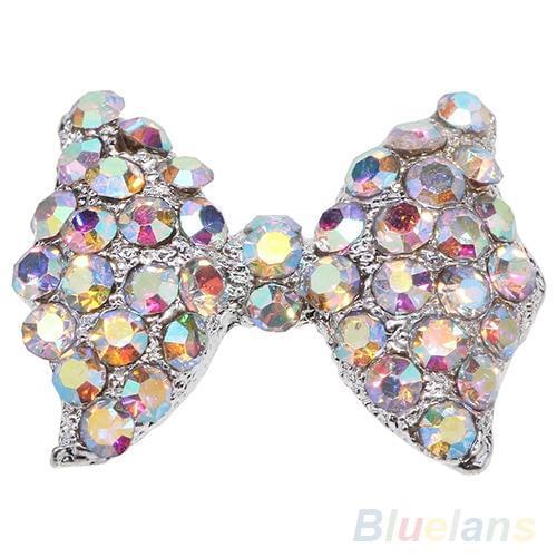 10 Pcs 3D Rhinestone Bow Tie Shape Nail Art Tip Glitter Decoration Charms DIY Manicure Design Nail Art Decorations