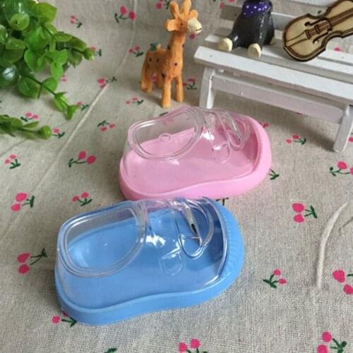 100pcs Blue/Pink Plastic Shoes Candy Chocolate Box Boxes For Wedding Party Birthday Baby Shower Favors Gift ZA5441
