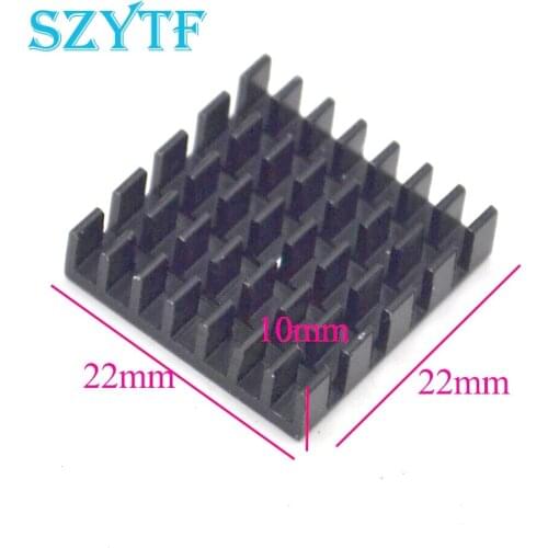 20pcs Heat sink 22*22*10MM (black slotted) high-quality radiator heat sink