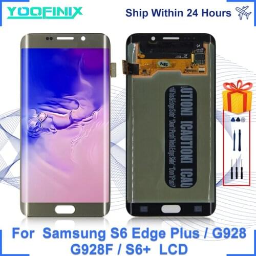 5.7"Original For Samsung Galaxy S6 edge+ LCD Touch Screen Digitizer Replacement Parts For G928F G928 LCD Display S6 edge Plus