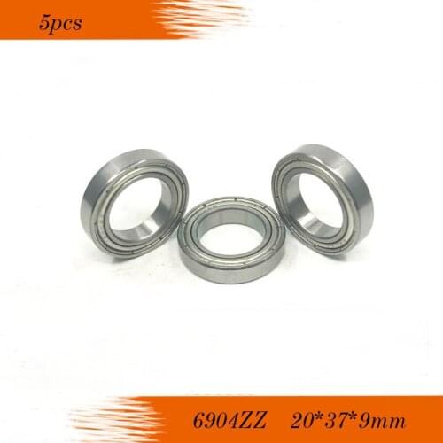 5pcs/Lot 6904ZZ 6904 ZZ 20x37x9mm ABEC-1 P0 Metal Shielded Deep Groove Ball Bearing 6904-2Z