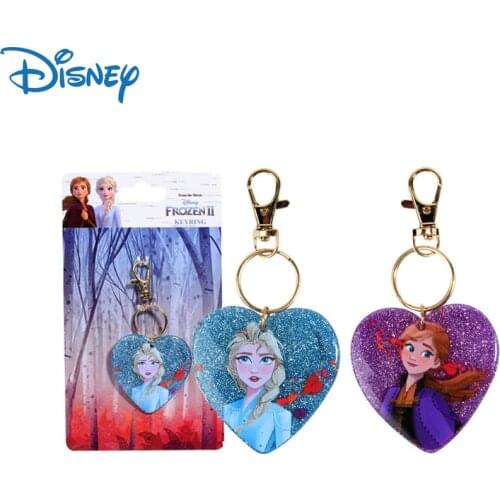 Disney Frozen 2 Princess Keychain Elsa Anna Anime Keyring Cartoon Ornaments Bag Car Key Ring Holder Girls Birthday Toys Gifts