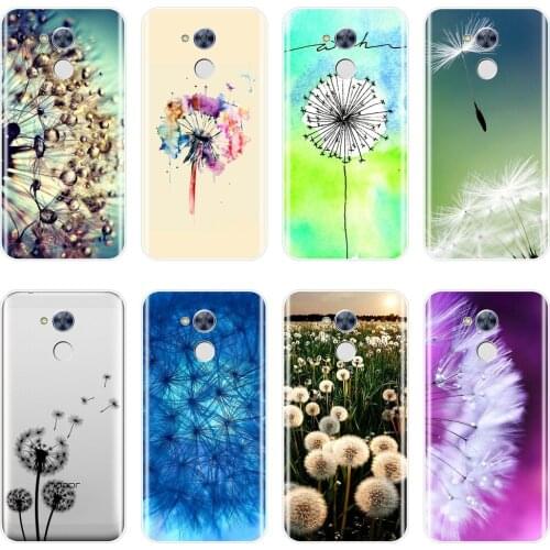 Flower Dandelion Purple Blus Soft Back Cover For Huawei Honor 6 5A 4X 5X 6X Phone Case Silicone For Huawei Honor 4C 5C 6A 6C Pro