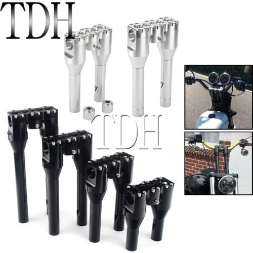 For Harley Softail Touring Dyna Fat Bob Boy 1-1/4" Motorcycle Handlebar Riser Bar Clamp Mount FXR FXD FLHR FLHX FLTC FLST FLHTC