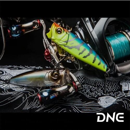 DNE Popper Ffishing Lures Wobblers Water Artificial Peche Tackle For Bass Trout Pike Surface Floating Perche Leurre 65mm/9.5g