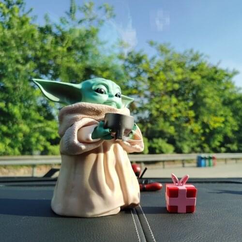 Disney One Piece Anime Figurine Mandalorian Big Eyes Doll Baby Yoda Christmas Birthday Gifts for Boys and Girls