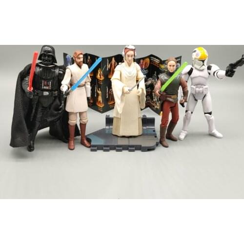 Lot of 5 Wars Padme Obi-Wan Leia Vader Pilot Trooper 3.75" Loose Action Figure