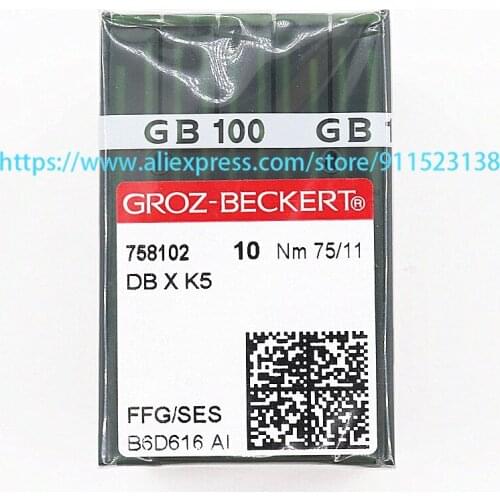 100 Pcs Genuine Germany Groz Beckert Embroidery Needle FFG/SES DB X K5 Nm 75/11 For Tajima Barudan SWF China Embroidery Machine
