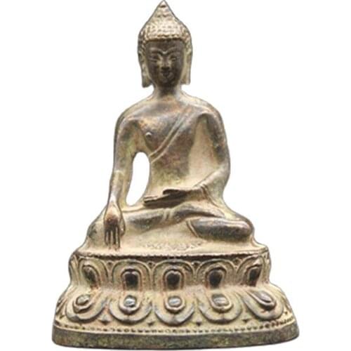 Chinese Tibet Buddha Bronze statue Buddha of Nepal old copper rulai statue