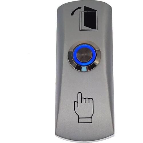 5pcs metalExit button with LED light for Access control with Bottom Box Door Push Exit Door Release Button Switch