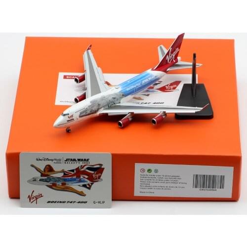 1:400 Alloy Collectible Plane JC Wings EW4744006A Virgin Atlantic Boeing B747-400 Diecast Aircraft Jet Model G-VLIP Flaps Down