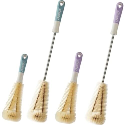 Kitchen Cleaning Brush L-shaped Coffee Tea Glass Cup Wineglass Bottle Brush Hangable Cleaner Gadgets