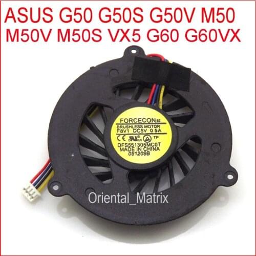 Original Brand New DFS551305MC0T DC5V 0.5A For ASUS G50 G50S G50V M50 M50V M50S VX5 G60 G60VX Laptop CPU Cooler Fan