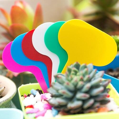 Cute 100pcs Plastic Plant Marker T Label Type Nursery Garden Plant Pot Planter Plastic Vegetable Label Tag Plant Marker 2019