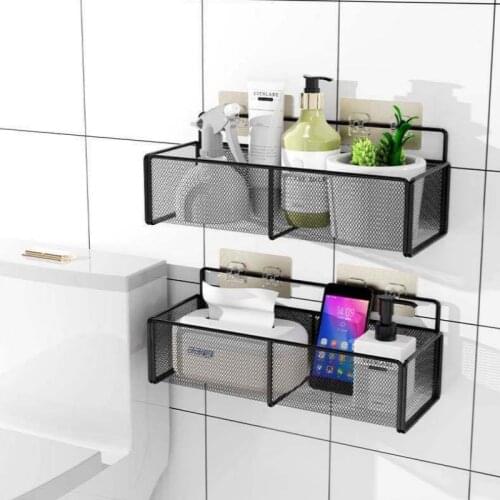 Bathroom Organizer Punch-free Bathroom Shelves Storage Rack Household Goods Cosmetics Bathroom Storage Rack Wc Accessories