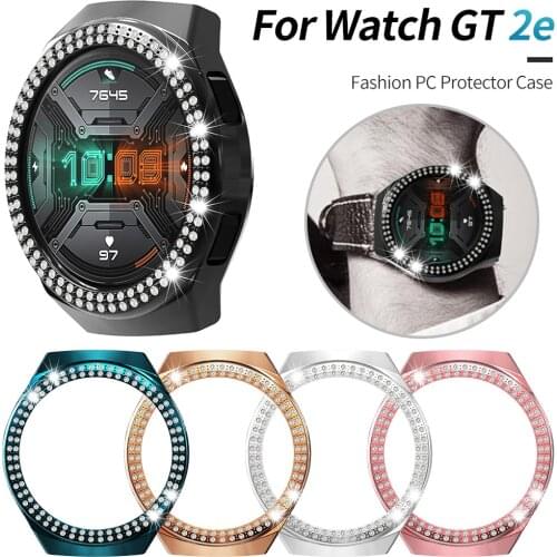 Luxury Diamond PC Protective Cover for Huawei Watch GT 2e Case 46mm Women Lightweight Bumper for GT2 e Shell Bling Accessories
