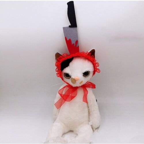 Pet Cat Halloween Headdress Dog Costume Hat Clothes Handmade Hat Funny Cosplay Hood Pet Party Christmas Dress Up Whole Props