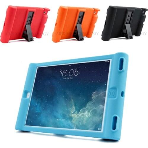 Unique Shockproof Soft Silicone Stand Case For Apple iPad 2 3 4 Protective Drop Proof Cover For Home Children Kids Students