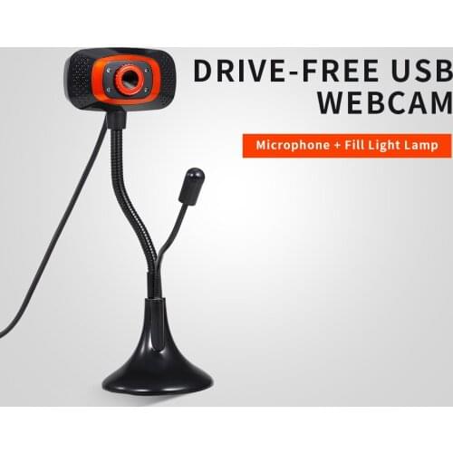 USB Webcam Web Camera with Microphone Light web-cam for PC Computer PC camera Plug and Play wide angle usb camera