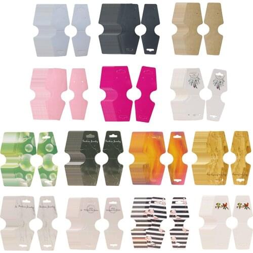 Display Cards - 100-Pack Jewelry Display Cards, Jewelry Card Holder for Hair Elastics, Necklaces, Bracelets, Earrings, Anklets
