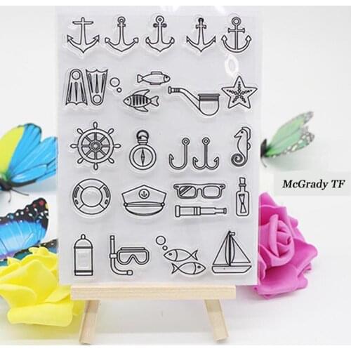 Ship Equipment Design Scrapbook DIY Photo Album Account Transparent Silicone Rubber Clear Stamp Decoration Supplies Card Making