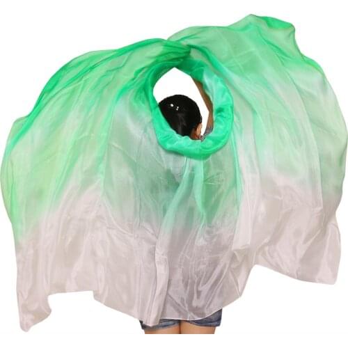 100% Silk Belly Dance Veils Shawl Scarf Oriental Dance Costumes Women Dyeing Belly Dance Indian Dancing Accessories 250* 114CM