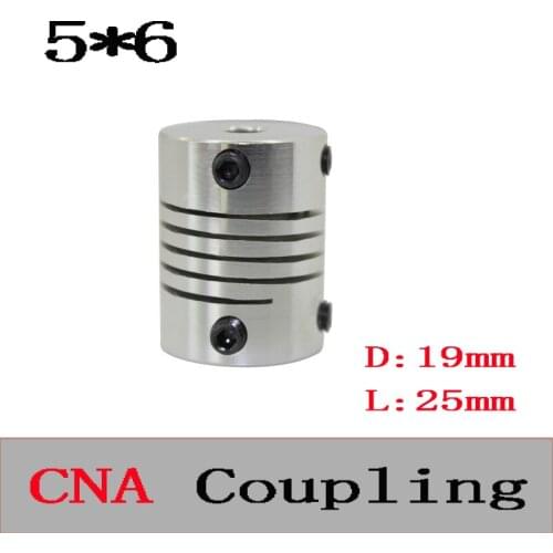 3pcs BR 5mm x 6mm D19 L25 CNC Stepper Motor Shaft Coupler Flexible Coupling 5x6mm Motor Connector 5*6mm