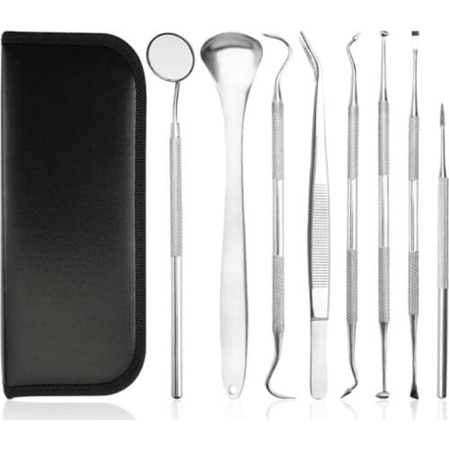 8 Pcs/set Pet Teeth Cleaning Tools Dogs Cats Tartar Stones Remover Dental Scraper Animal Tooth Care Tool Set