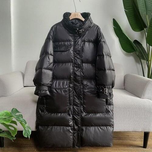 90% White Duck Down Jacket 2020 New Women Winter Jacket Thick Long Down Coat Loose Stand collar Warm Parkas Female Clothes