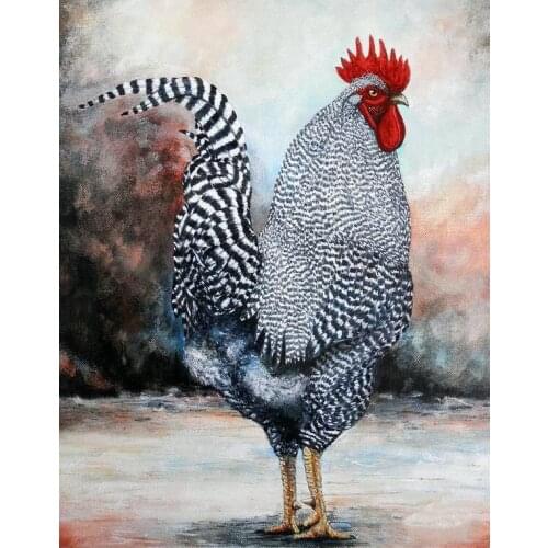 JMINE Div 5D Rooster chicken Full Diamond Painting cross stitch kits art High Quality Animal 3D paint by diamonds