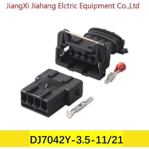 Free shipping 500sets DJ7042Y-3.5-11/21 4Pin AMP Car Electrical Wire Connectors for VW,BMW,Audi,Toyota,NISSAN