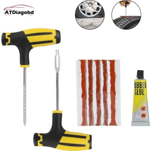 Free shipping Car Tire Repair Kit Car Bike Auto Tubeless Tire Tyre Puncture Plug Repair Tool Kit Tool Car Accessories