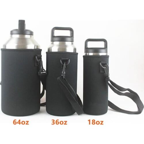 Water Bottle Sports Flask Travel Mug 18oz 36oz 64oz Stainless Steel Wide Mouth Double Wall Keg Insulated Vacuum Growler