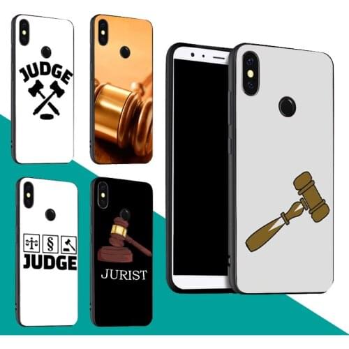 Gavel Law Judge Justice Case For Xiaomi Redmi Note 9 7 8 Pro 9S 8T 9A 9C Mi Note 10 Lite A3 For POCO X3 F2 Pro