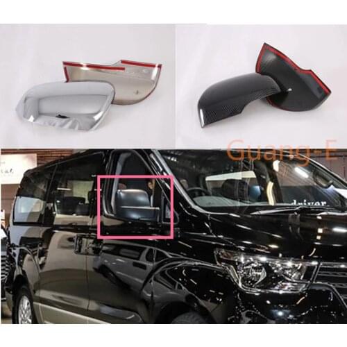 For Hyundai Starex H-1 2018 2019 2020 Car ABS Decoration Stick Rear View Rearview Side Glass Mirror Trim Frame 2pcs