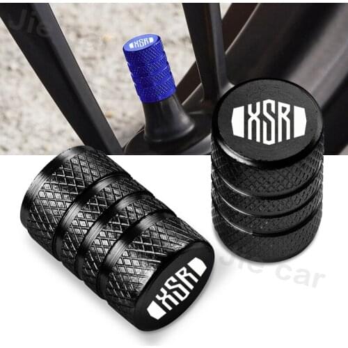 With logo "XSR" Motorcycle CNC Wheel Tire Valve Airtight Covers Stem Caps For YAMAHA XSR700 XSR 700 XSR900 XSR 900