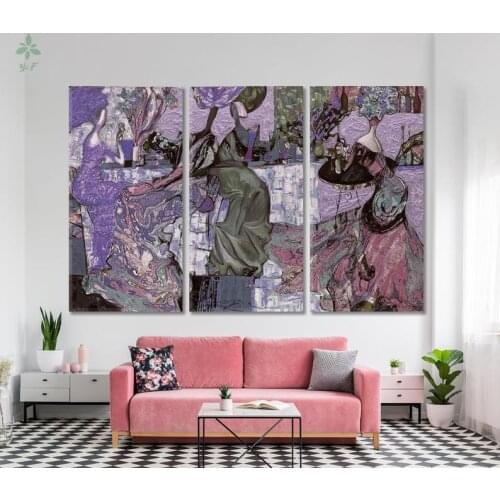 Girl In The Caffe Creative Artistic Artwork Canvas Print Abstract Woman Fantasy Wall Decor