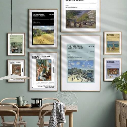 Auguste Renoir French Art Prints Posters, Woman Portrait Natural Scenery Still Life Oil Painting, Carefree Sweet Home Wall Decor