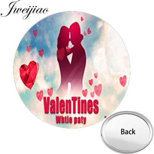Youhaken Red Heart For Lovers Valentines Day Gift One Side Mini Pocket Mirror Makeup Vanity Hand Travel Purse Mirror espelho