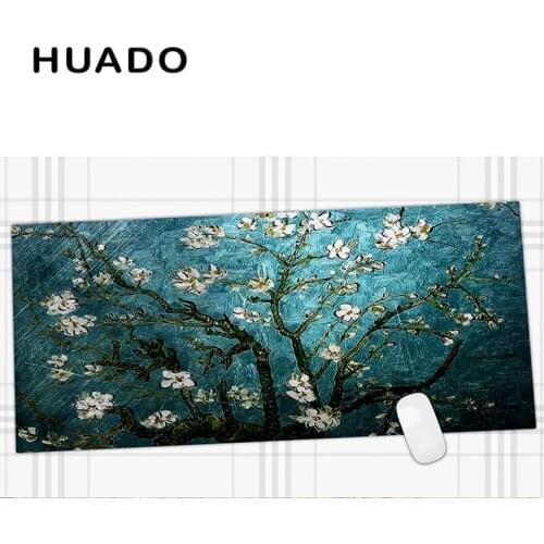 600x450mm Blue Flowers Extended Gaming mouse pad Large Mousepads Big Size Desk Mat for office work/ overwatch
