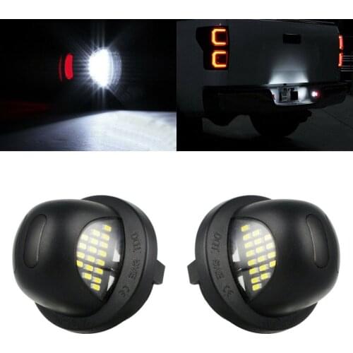 Mayitr 2pcs Car Auto White 18 SMD LED License Plate Light Signal Lamp Fit For Ford F150 F250 1999-2016 Accessories