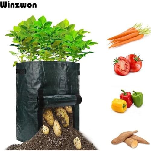 7 Gallons Plant Grow Bag Potato Vegetable Fruit Growing Bag Greenhouse Planter Grow Pocket Farm Home Garden Supplies