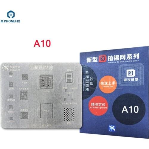 MJ 3D IC Chip BGA Reballing Stencil Kit for iPhone6 6P 6S 6SP 7 7P 8 8P X XR XS MAX 11 Pro Max Tin Planting Reballing Stencil