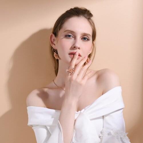 Bridal jewelry set women christmas day gift rose gold color bridesmaids jewelry S483G