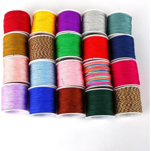 50yard/roll 0.8mm Nylon Cord Chinese Knot Macrame Cord Bracelet Braided Rope Beading Craft DIY Jewelry Making Thread String