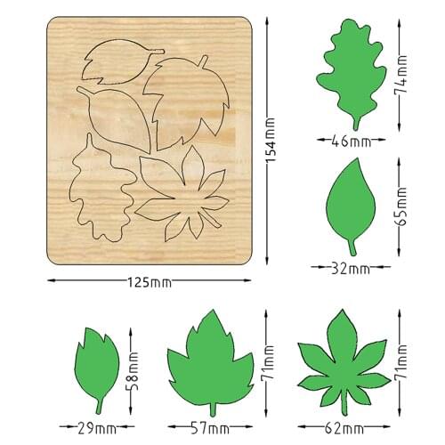 2021 New Leaves Wooden Cutting Dies Scrapbooking Art Decoration Craft Knife Mold Compatible With Most Die Cuts Machines